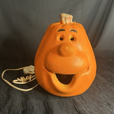 Vintage 1998 The Paper Magic Group Smiling Lightup Jack-O-Lantern Pumpkin Casper