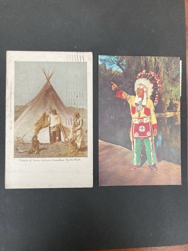 VTG RPPC NATIVE AMERICAN INDIAN First People  TEEPEE Stony Indians Canada 1915