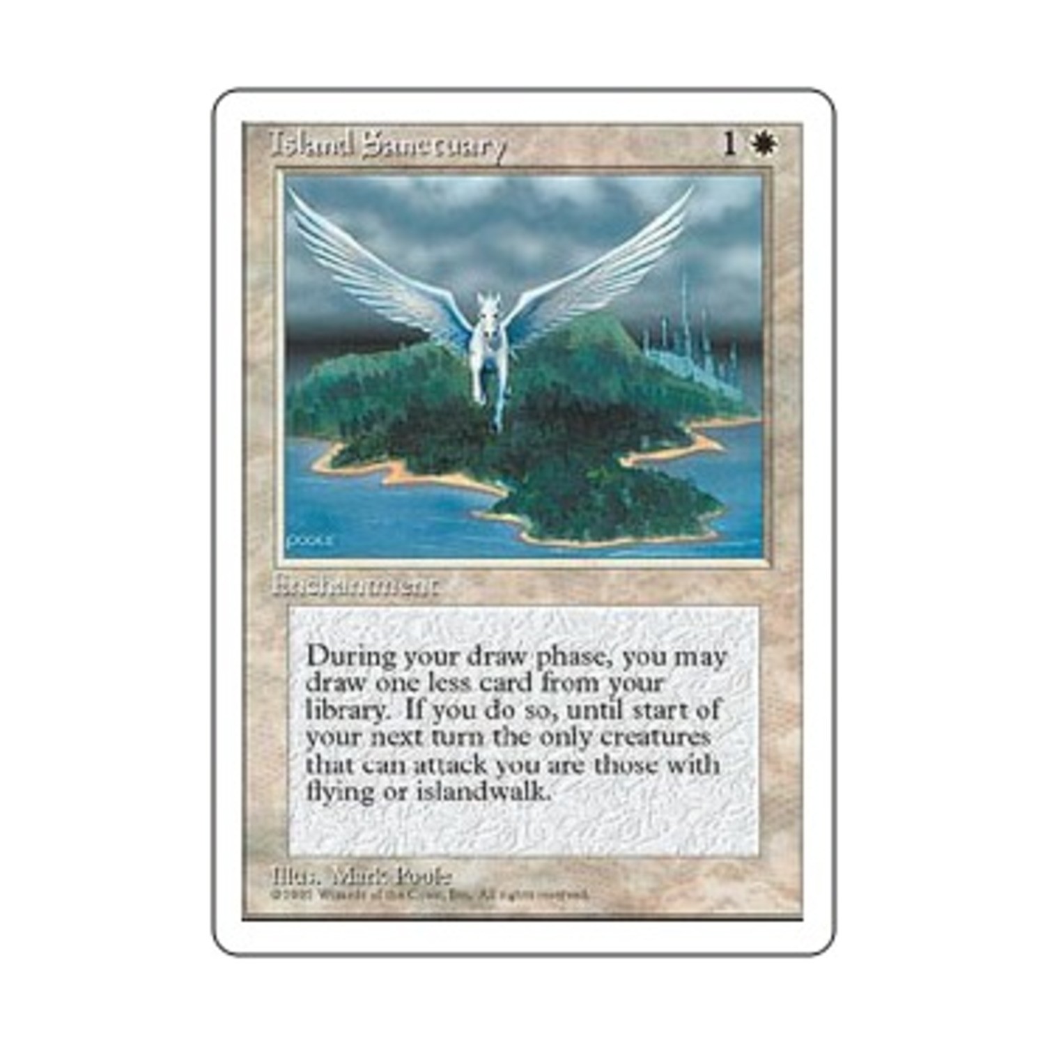 WotC MtG 4th Ed Island Sanctuary (R) NM
