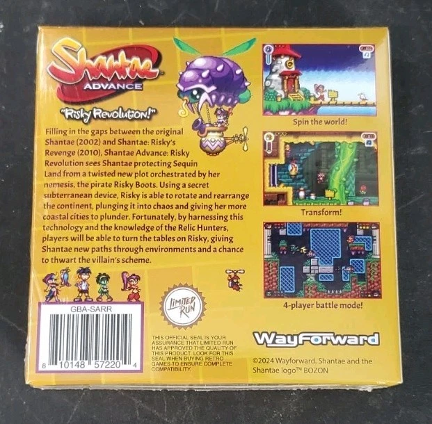 Shantae Advance Risky Revolution Gameboy Advance GBA BRAND NEW SEALED - Image 2 of 2