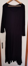 EMBRACING BELLA Plus Sz 22-24 3XL Black Jersey Midi Dress Tie Back