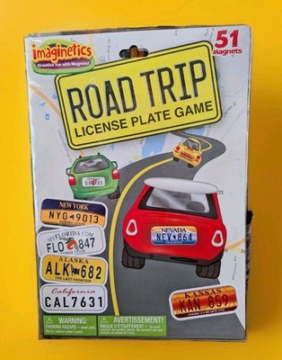 Imaginetics Road Trip License Plate Game Sealed Magnetic Brand New Kids Car Fun