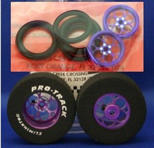 Pro Track "Magnum Purple" 1 3/16" x .535 wd W/ Rear Ft Drag 1/24 Slot Car Tire