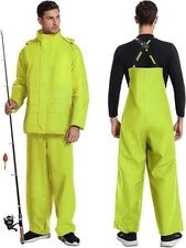 Men's Workwear PRO Rain Suit, Hight Quality - Waterproof Jacket and Bib   🔥
