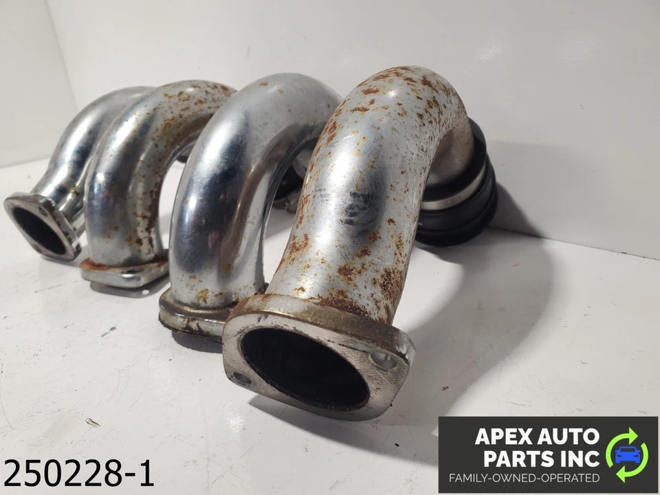 Tubo de admisión cromado OEM 1991-1995 Alfa Romeo 164 L 3,0 L en forma de U Foto 3 de 4