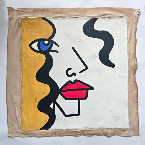Hand-Painted Abstract Oil on Canvas Signed Wesselmann - Modern Wall Art - Picture 2 of 5