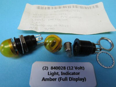 2 Full Display Amber Indicator Lights Prowler Aircraft Hotrod Race Car ...