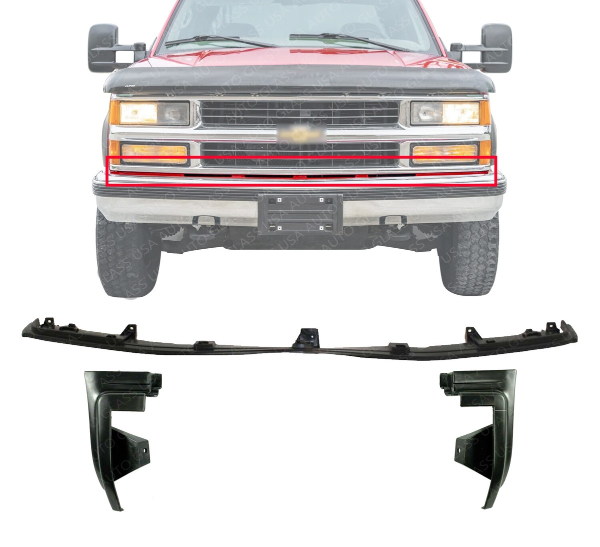 Front Bumper Fillers For 1994-2000 Chevrolet GMC C/K Series Pickup