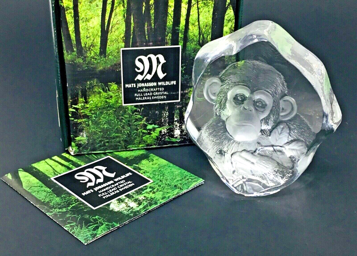 Mats Jonasson Swenden Crystal Sculpture Wildlife Series