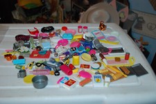 Huge Lot Of Miniature Kitchen Food Dishes Etc. Kitchen Littles Barbie 