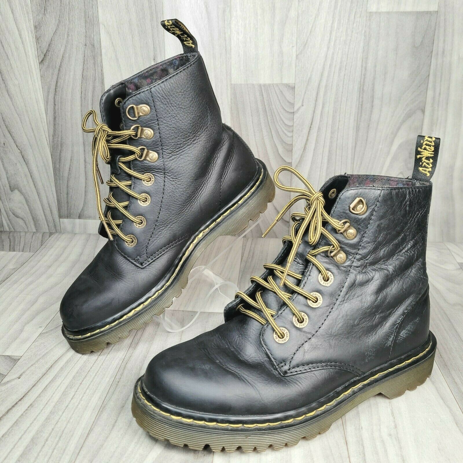 Dr. Martens Air Wair Luana Black Leather Boots Womens… Gem