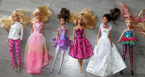 LOT DE 6 POUPEES BARBIE MATTEL 2009 / VENDEUR SERIEUX ET RAPIDE