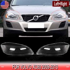 Pair Headlight Lens Covers Left Right Side For 2009-2013 Volvo Xc60 Lhrh Side