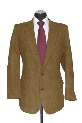 Harris Tweed Sakko Jackett 50 grün kariert einreihig 2-Knopf Schurwolle wie Neu - Bild 1 von 4