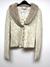 Kaliko Winter White Detachable Fur Collar Jacket Bnwt Rrp £129.00 Size 10