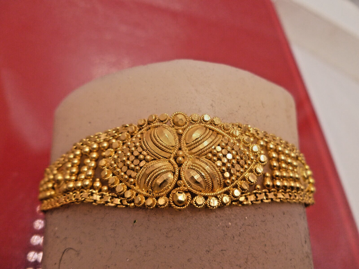 Filigree K D M Hearts Ladies Bracelet 21k Plus Gold Hand Made