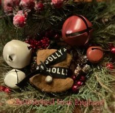 2 REAL Primitive Gingerbread Snowman Top Hats Christmas Bowl Fillers