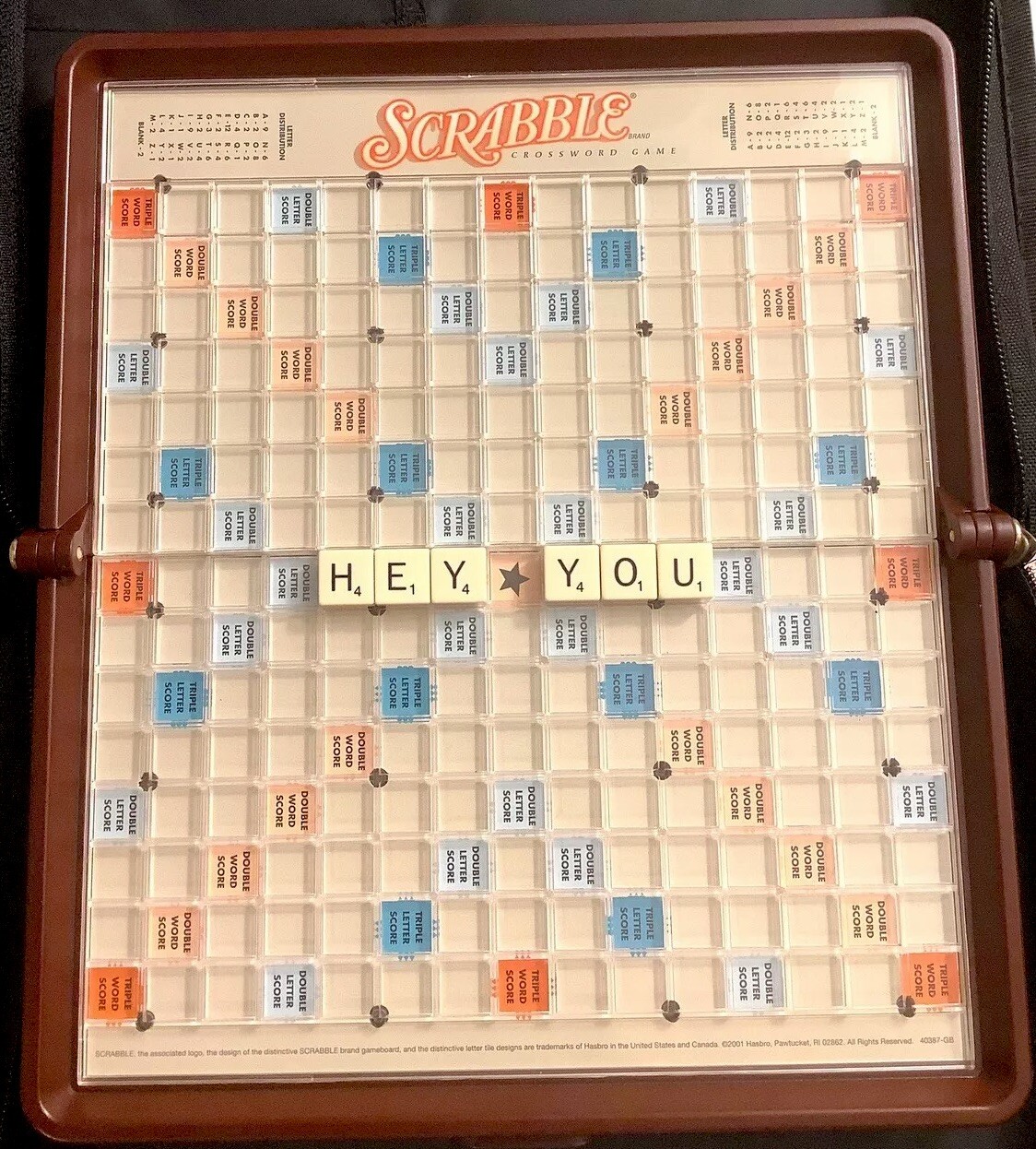 Scrabble Crossword Game Folio Edition w/ Zipper Case Travel Parker Brothers