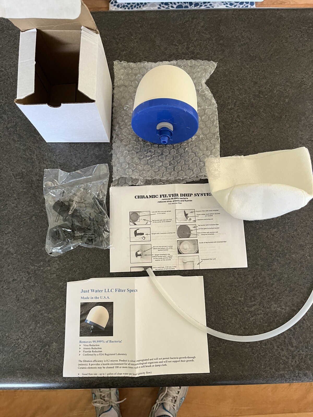 Filtro Cerámico Alimentación por Gravedad Camping, Pesca, Supervivencia, Pedidos de Ebullición Nuevo