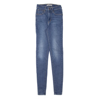 LEVI'S Mile High Womens Jeans Blue Slim Skinny Stone Wash W22 L32