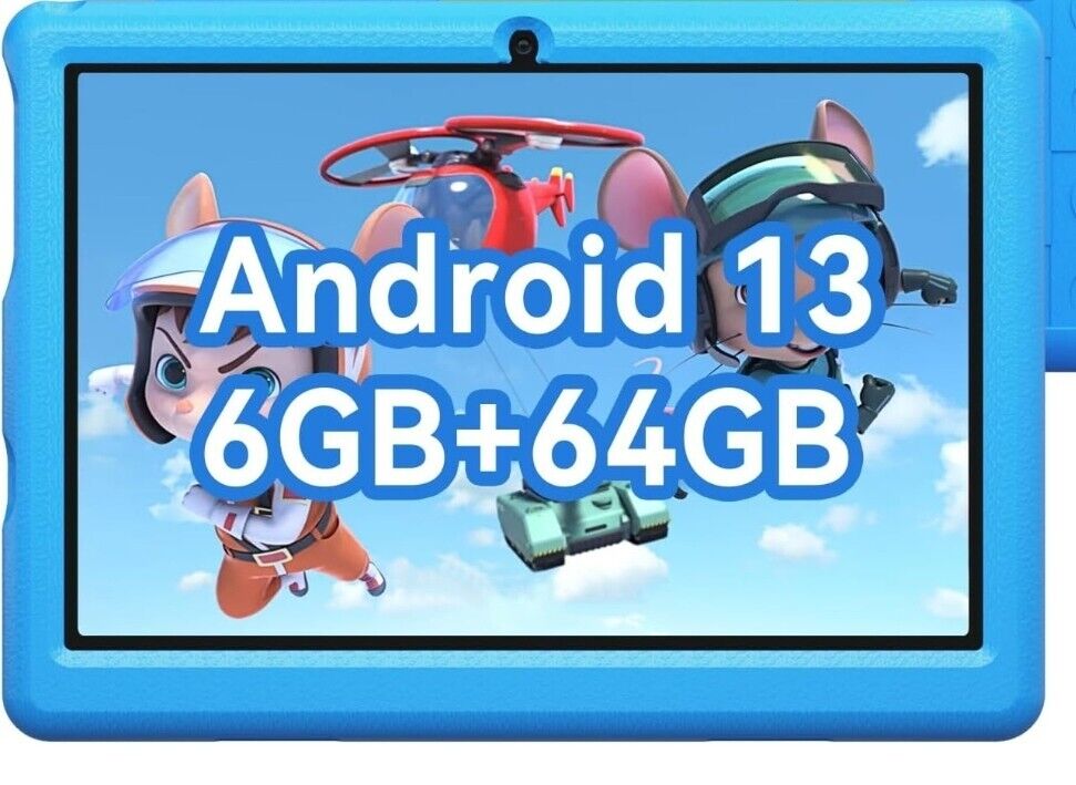 Tablet Per Bambini 10 Pollici 6GB RAM 64 GB ROM Android 13 5000mAh