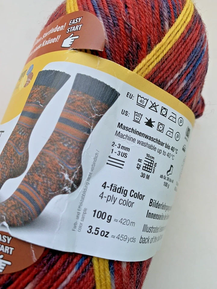 Calcetín Regia - PAIRFECT - #7123 Nautica - 75% Lana 25% Nylon - 100g/459 yardas Foto 4 de 4