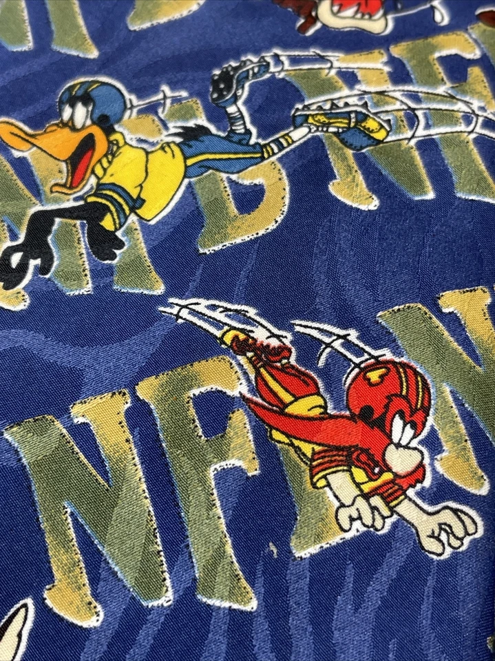 Corbata de Colección NFL 1993 Oficial Looney Tunes Surrey Cuello Bugs Wiley Taz Lucas Sam Foto 4 de 4
