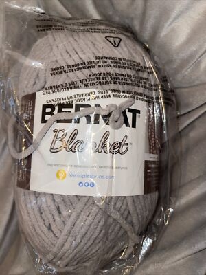 Deals Bernat Pale Grey Bernat Blanket Yarn Bernat Blanket 'BIG