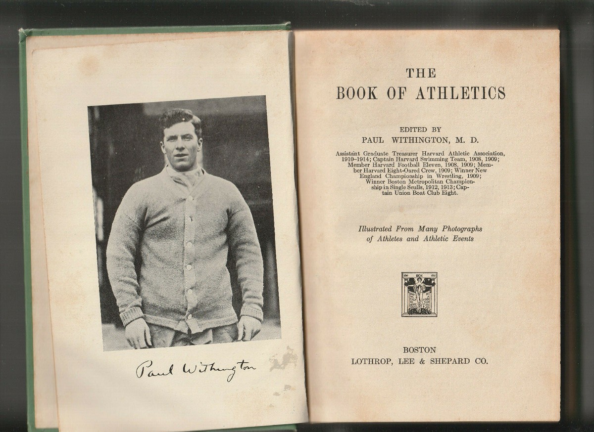 THE BOOK OF ATHLETICS. By Paul Withington: 1914 Edition VG HC
