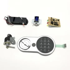 Safe Electronic Lock Black Keypad Function Solenoid Lock with Override Keys