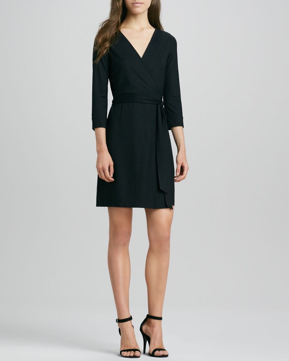 Diane Von Furstenberg Size 0 Julian Two Jersey Wrap Black Diane Von Furstenberg Size 0 Julian Two Jersey Wrap Black