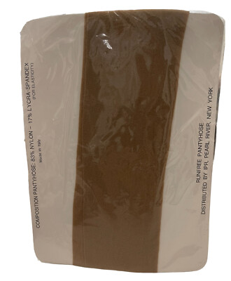Vtg NEW IPR Runfree Nude Composition Pantyhose Sz Lg 83% Nylon 17% Lycra Italy