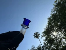 Phoenix Star 18mm Thick Glass Bowl clear Blue  W/ Filter Screen 🔥🎆💨🌟💥🚀🪐