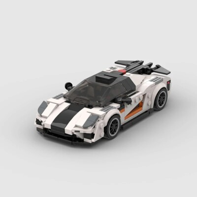 Brick Works White Koenigsegg One  MOC LEGO Building Bricks Racing Sports Car