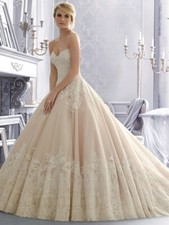 Designer Strapless Wedding Gown, Dress, Morilee By Madeline Gardner, Petite