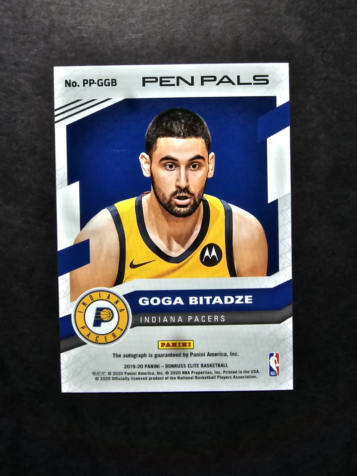 2019-20 Donruss Elite Goga Bitadze 🔥 SSP Pen Pals Autograph Rookie #'d 20/35!  - Image 4 of 4