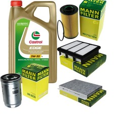 INSPEKTIONSKIT FILTER CASTROL 5L ÖL 5W30 für Hyundai i30 FD 1.6 CRDi