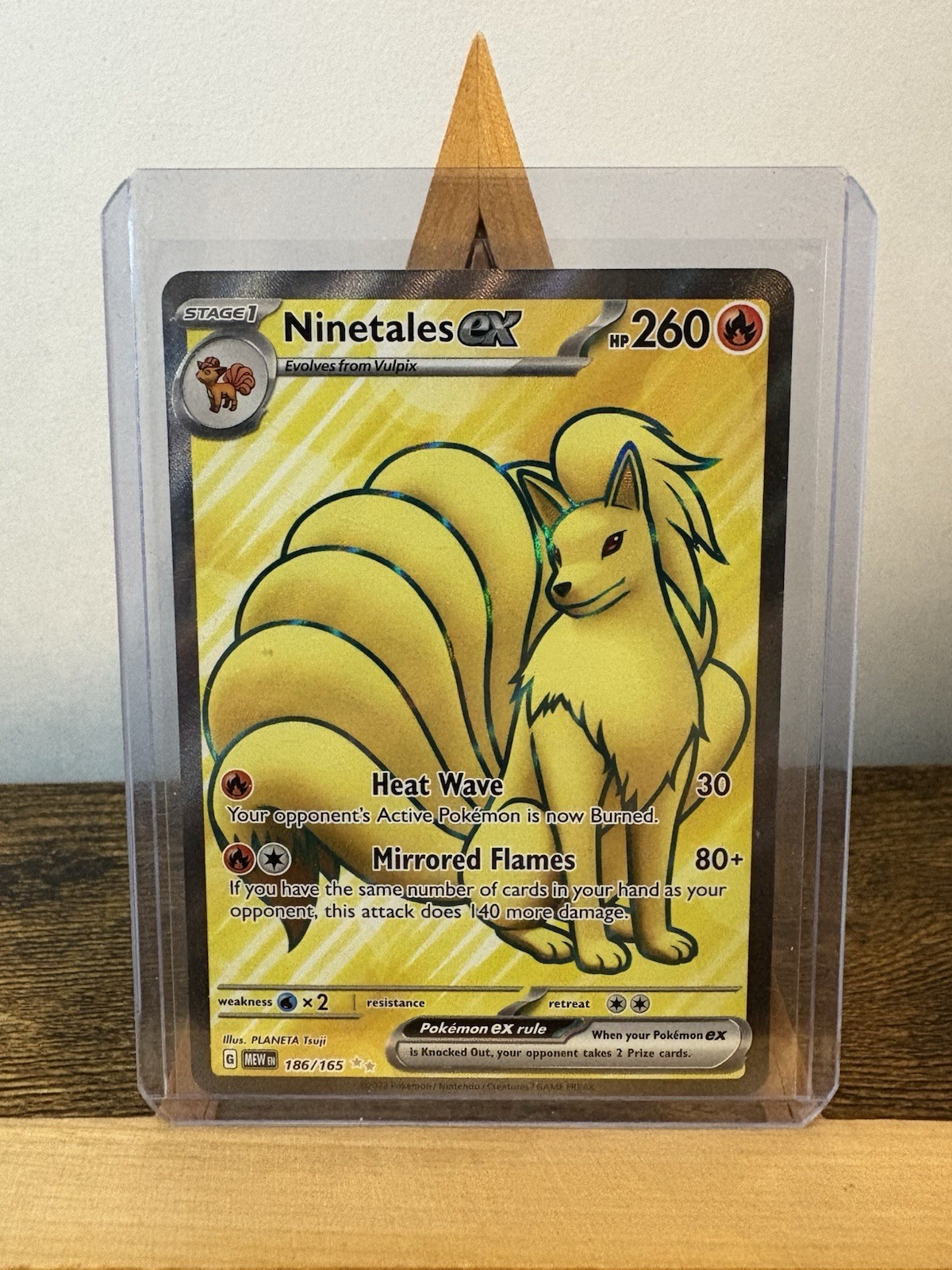 Pokemon Ninetails ex 186/165 Illustration Rare Holo 151 Card NM With Tracking