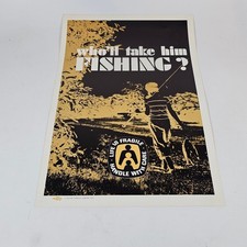 DOW Chemical Vintage Poster 'Who'll Take Him Fishing?' 1973 Print