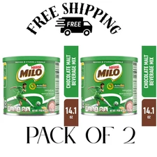 (PACK OF 2) Nestle Milo Active Go Chocolate Malt Powder Drink Mix, 14.1 oz