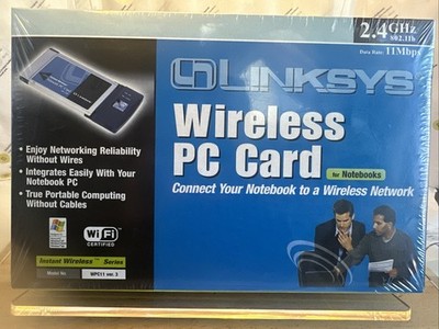 Linksys Wireless PC Card For Notebooks 2.4 GHZ Data Rate 11 Mbps