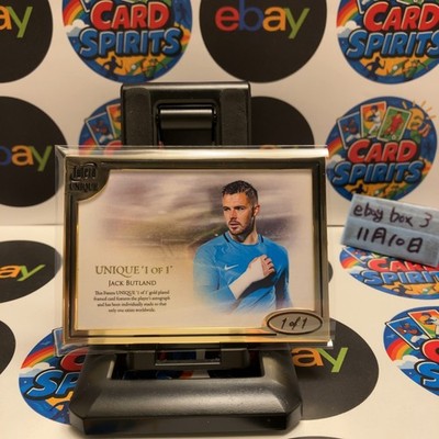 2023 Futera Unique Jack Butland 1/1 Crystal Palace Cut Signature Gold Frame Card