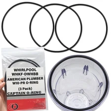 (3pk) O-Rings for Whirlpool WHKF-DWHBB WHKF-C9 & American Plumber W10-PR W10-OR