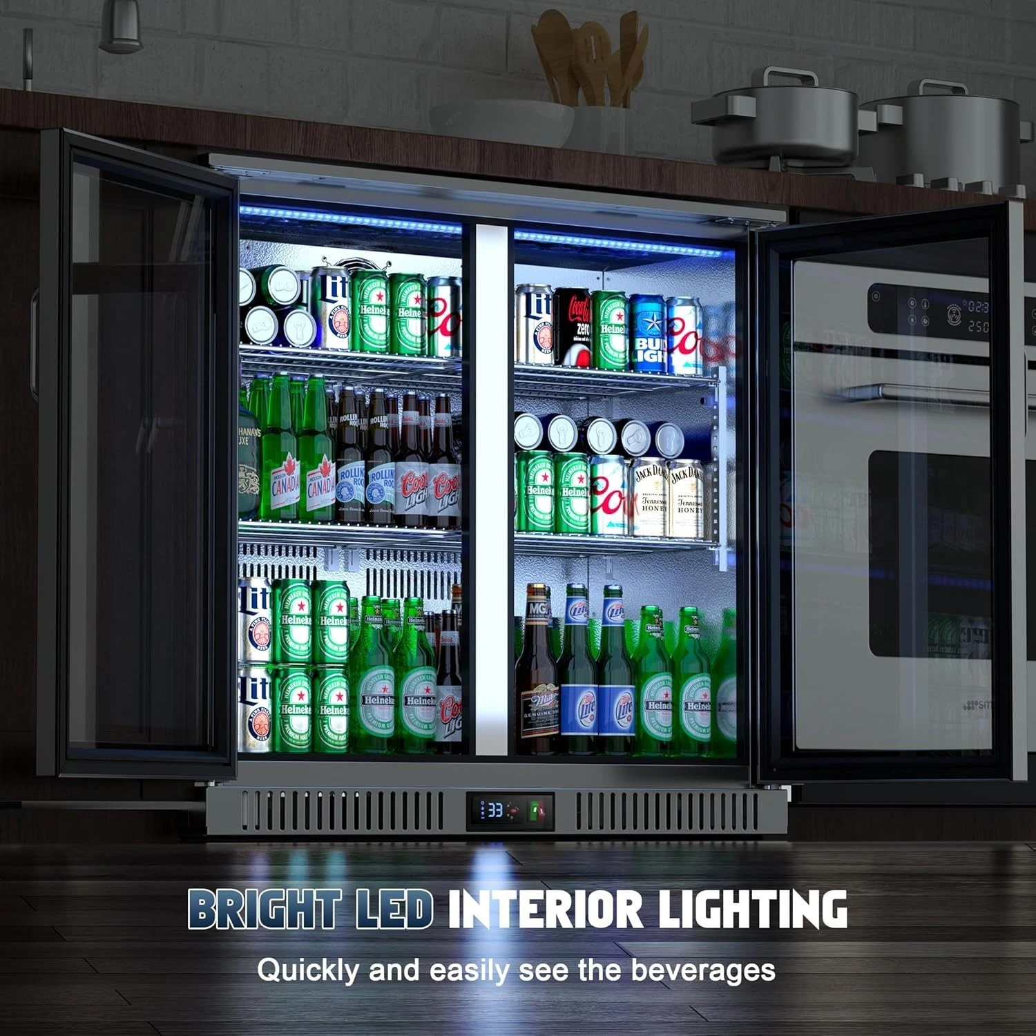 Euro Grand 198L Under Bench Beer Back Bar Fridge Mini Freezer Refrigerator - Picture 8 of 16