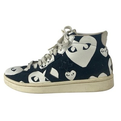 Converse X PLAY Comme des Garçons Pro Leather Heart Lace Up Sneakers Shoes 8.5