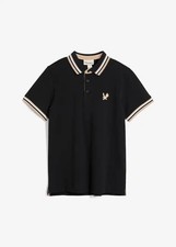 Pique-Poloshirt aus reiner Bio-Baumwolle Gr. 128/134 Schwarz Jungen Shirt Neu