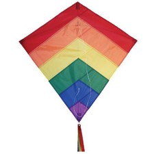In The Breeze Rainbow Overlay 30 x 30 Diamond Kite 2947 NEW