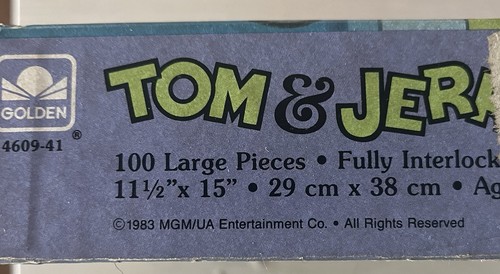 Vintage: Golden 1983 Tom & Jerry Puzzle (100 Pieces) - Picture 2 of 3