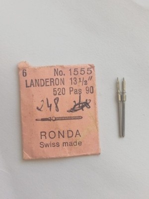 2x Longines 280 281 284 Winding Stem Ronda 1350 Tige de Remontoir NOS Watch Part