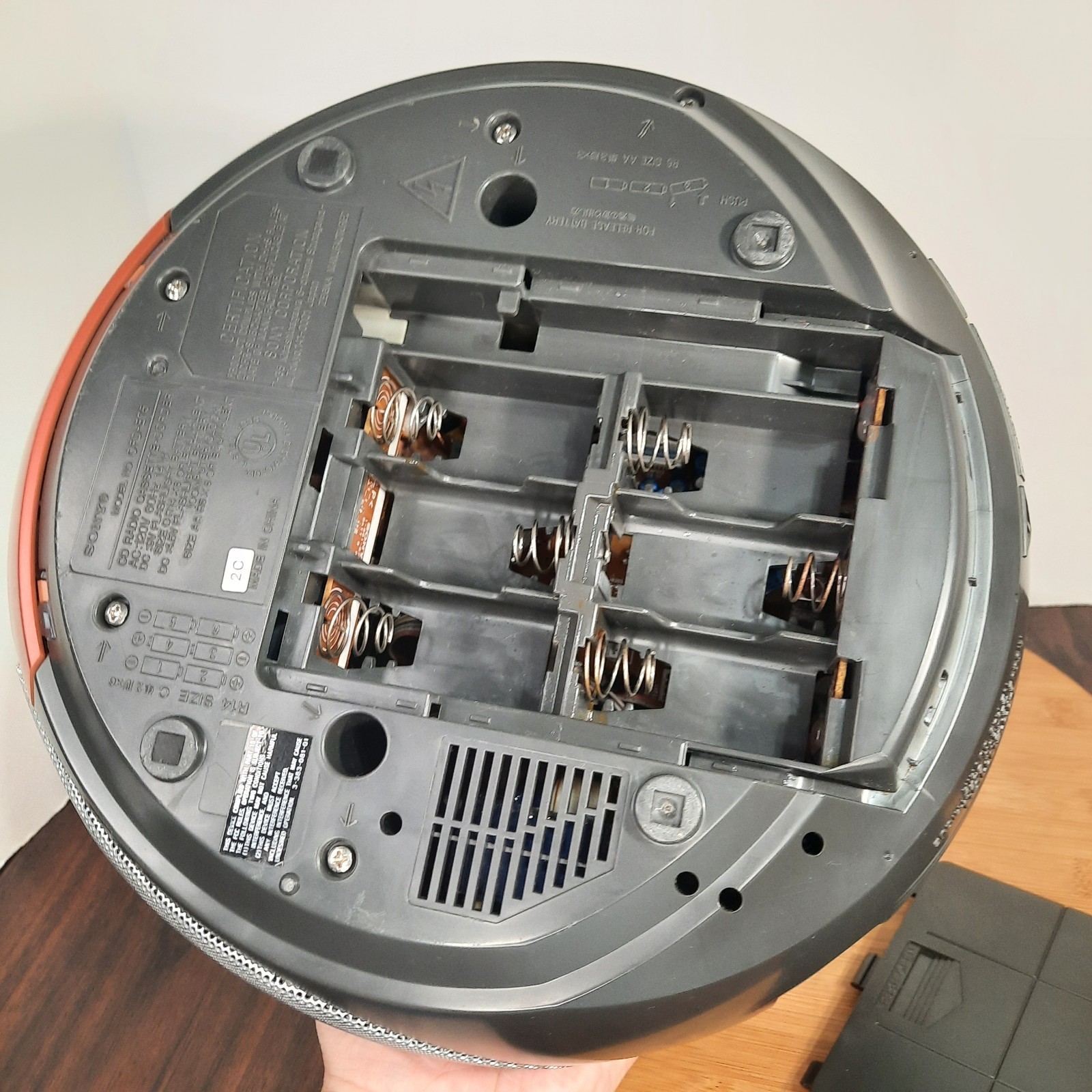 Sony Portable Boombox Copper Red Orange CD Player AM/FM Radio Cassette CFD-E75